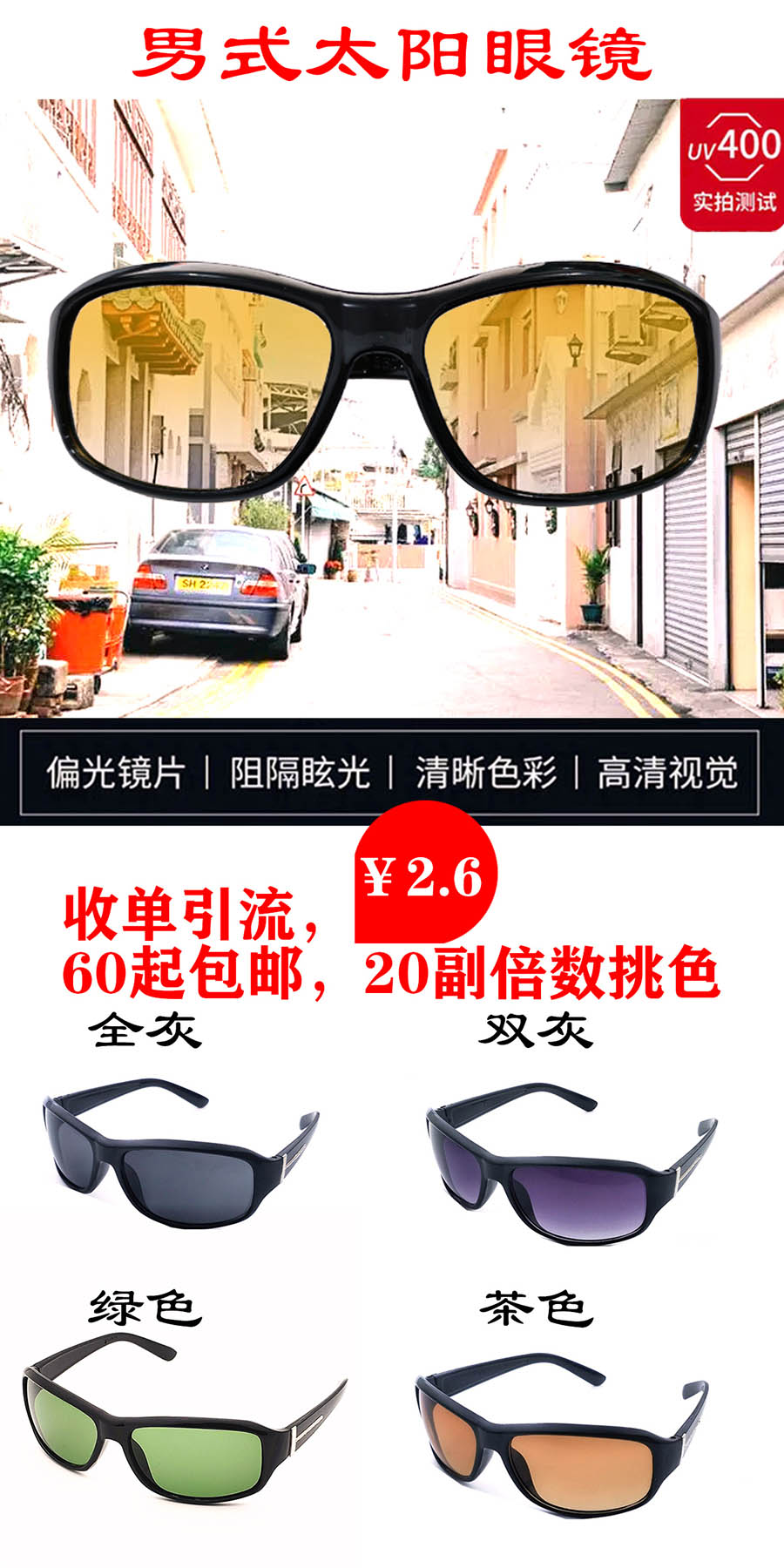 男士太阳眼镜