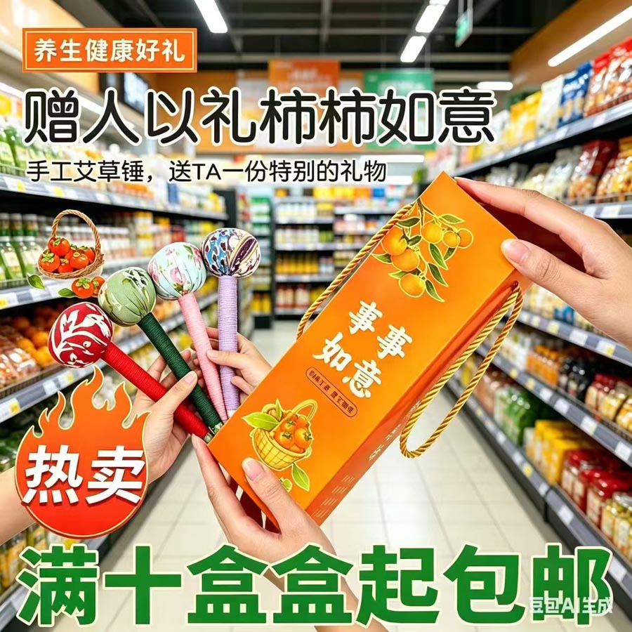 事事如意艾草锤礼盒