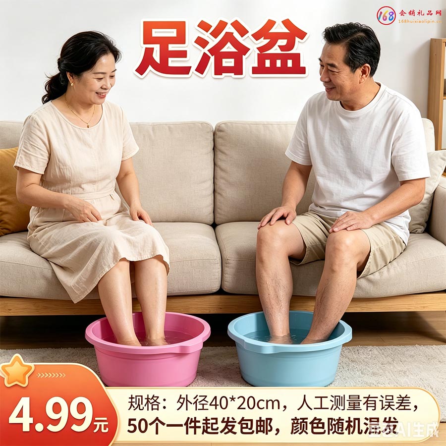 双耳凸点足浴盆