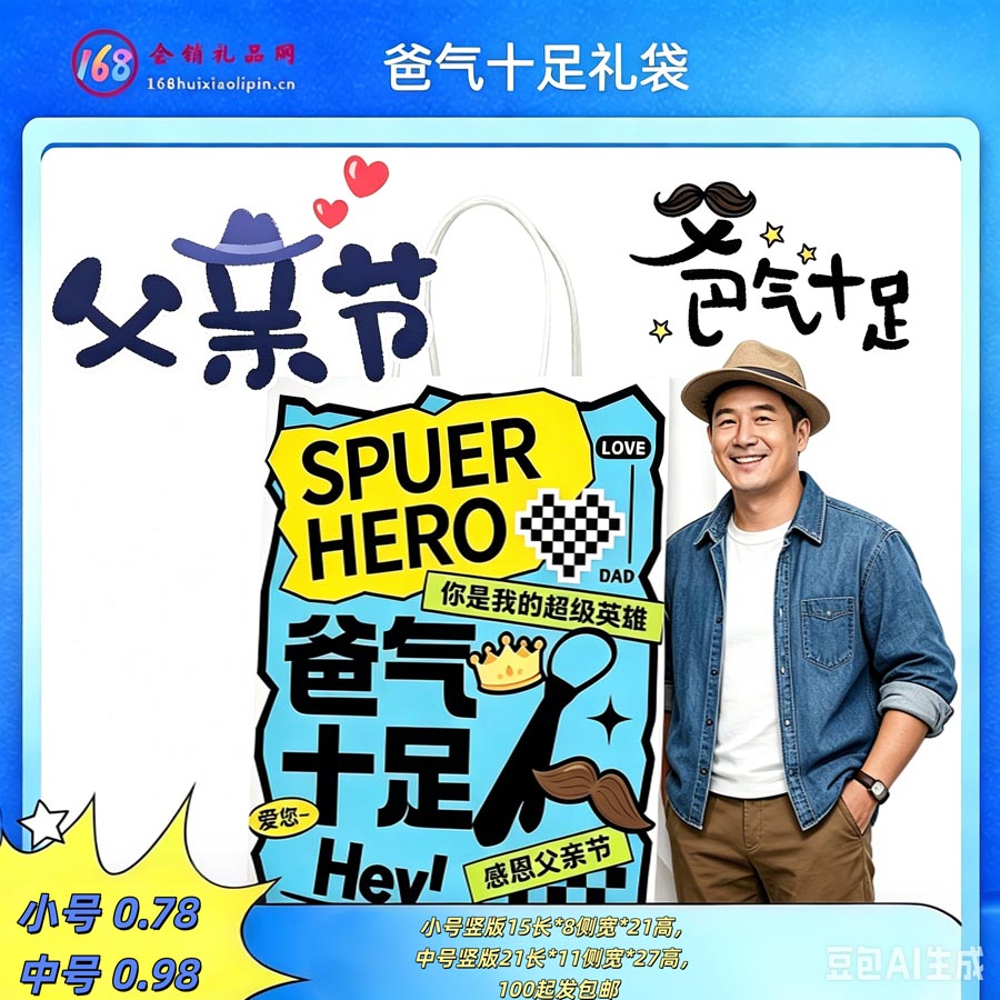 爸气十足礼袋