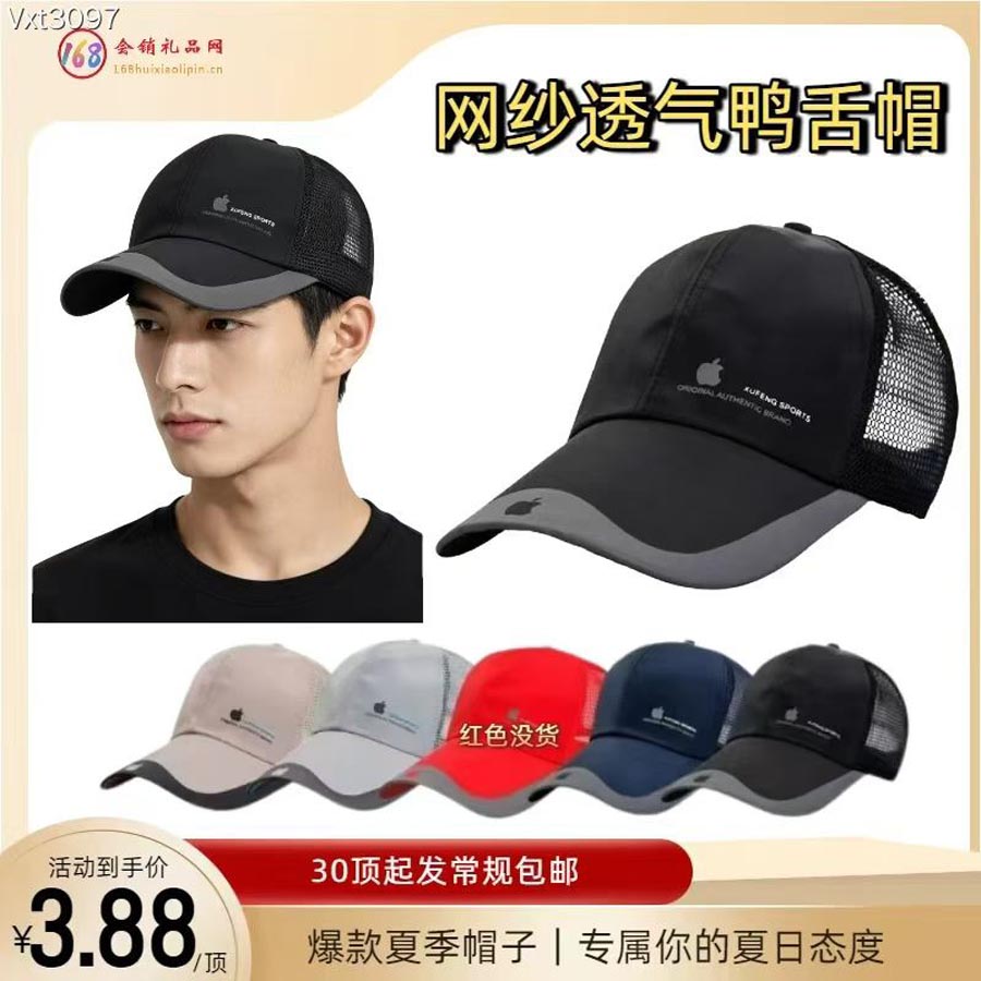 网纱透气鸭舌帽