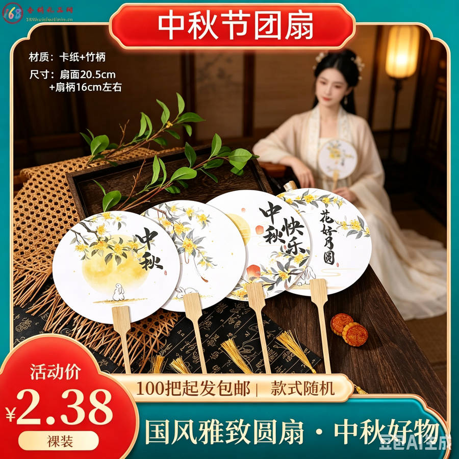 中秋节团扇