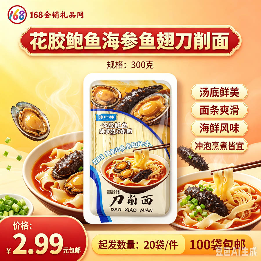 花胶鲍鱼海参鱼翅刀削面