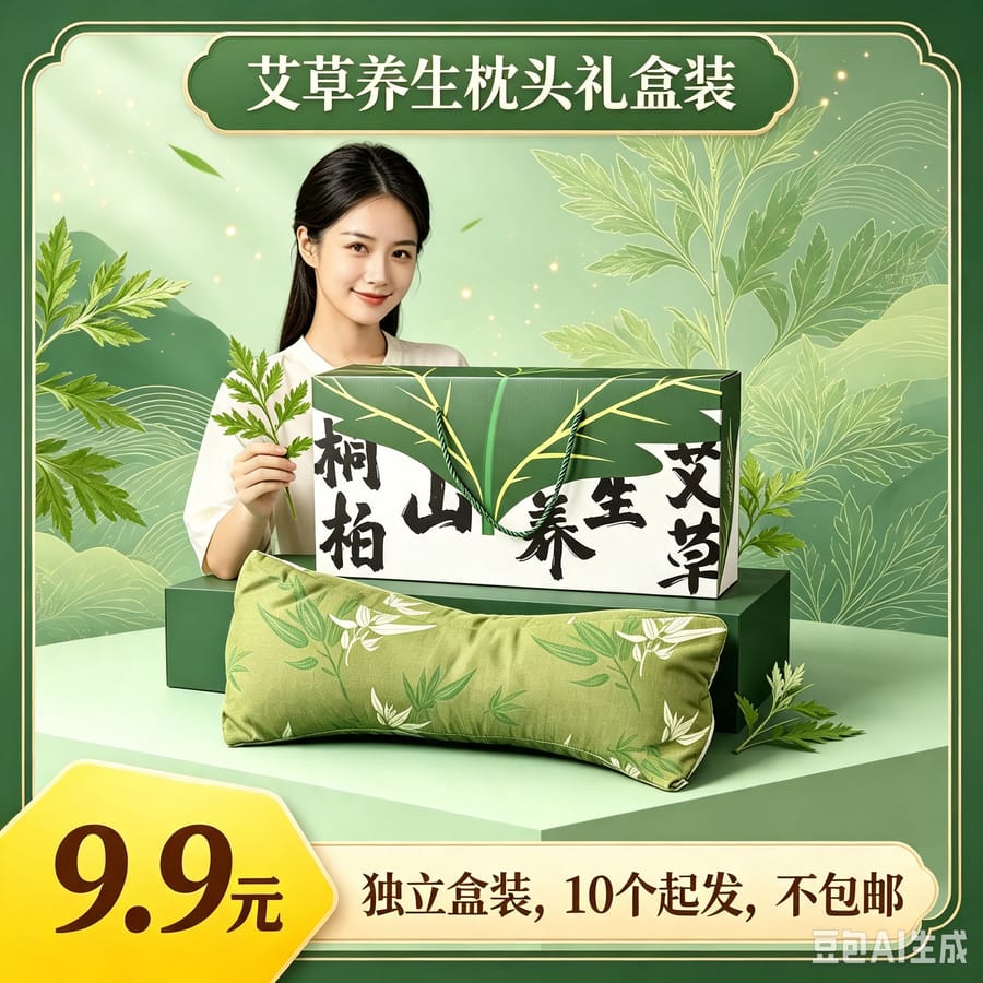 骨头艾草养生枕头礼盒装