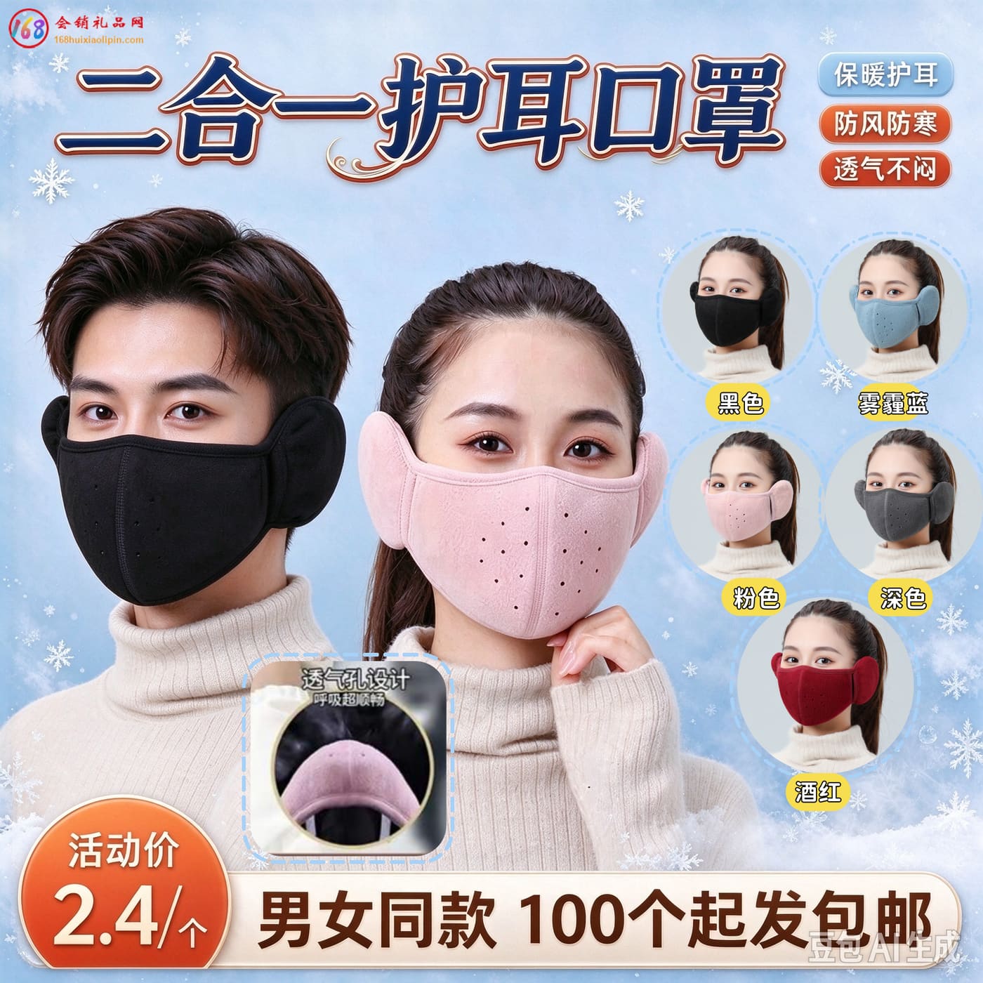 二合一护耳口罩