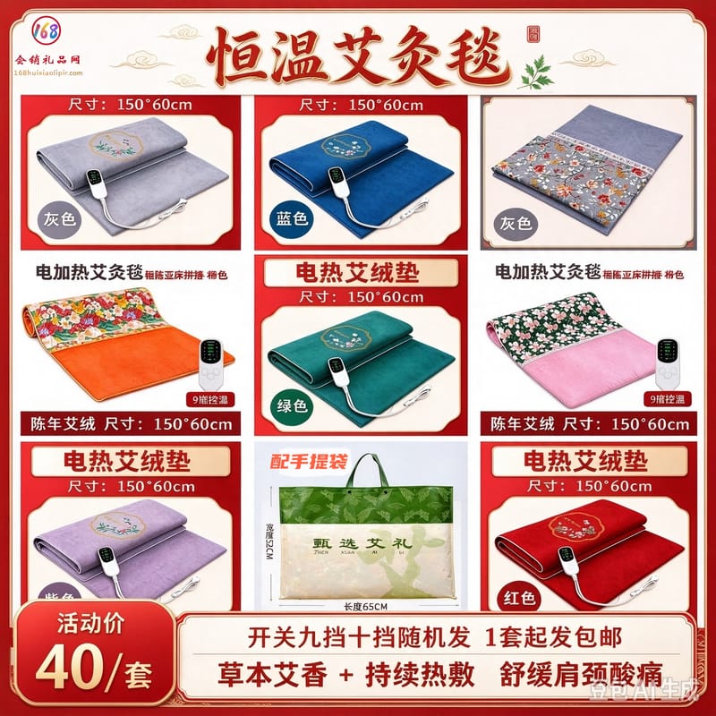 恒温艾灸毯配手提袋