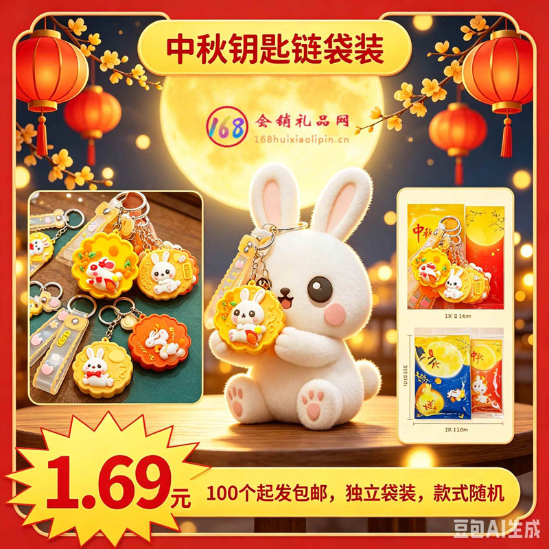 中秋钥匙链袋装